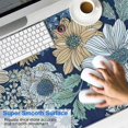 thumbnail image 2 of Long Mouse Pads for Desk,Pioneer Flower Floral Print Pattern Desk Mats on Top Of Desks, Desk Mouse Pad Extra Large with 3mm Non-Slip Base and Stitched Edge for Gaming,Office,Work,Home 47.3"x23.6", 2 of 6