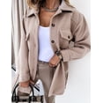 thumbnail image 3 of Kukuzhu Women’s Mid-Long Thick Overcoat Wool Blend Button Walking Coat with Waist Belt, 3 of 5