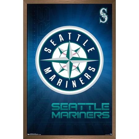 MLB Seattle Mariners – Logo 16 Wall Poster 14.725 x 22.375 Framed