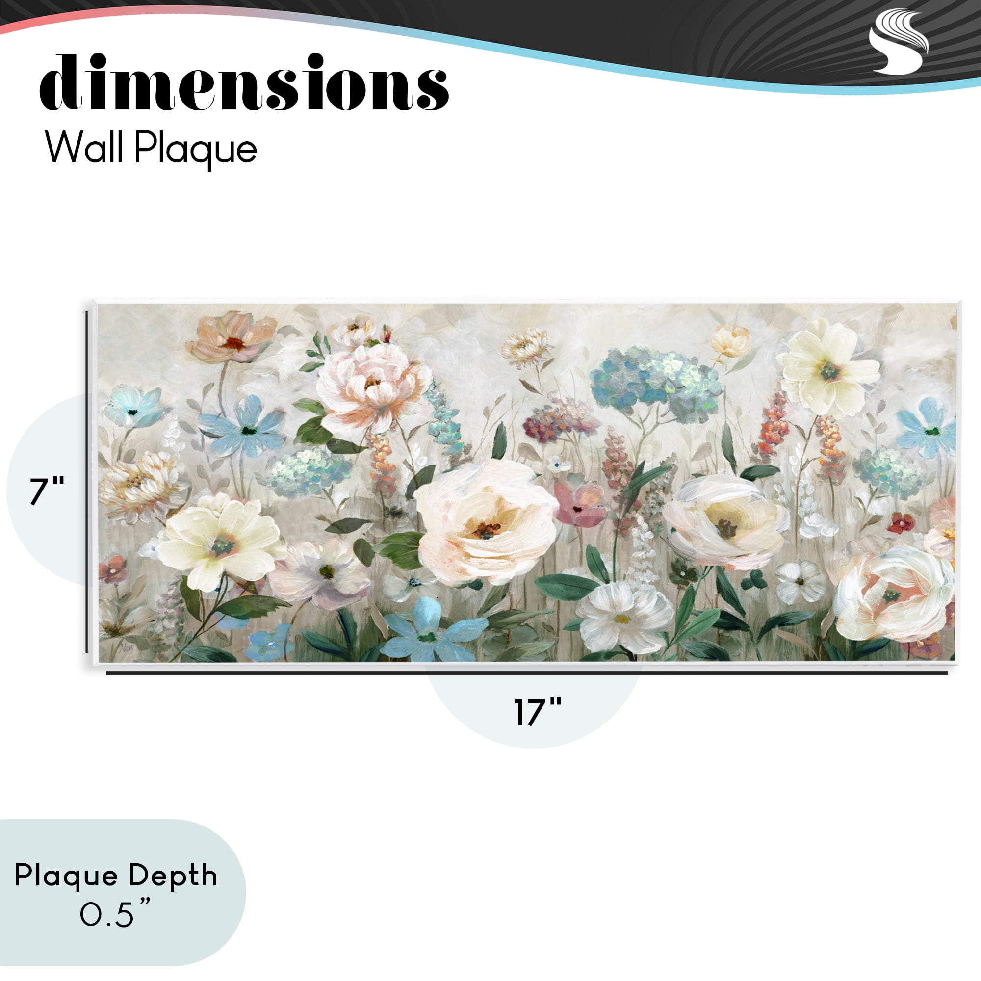 Stupell Industries Pastel Garden of Peonies Wall Plaque Art, design by Nan