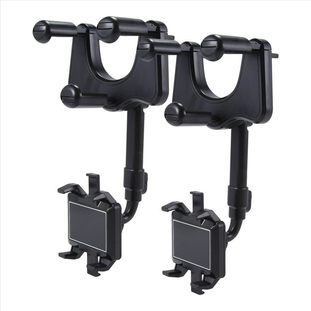 2 Soportes para Espejo Retrovisor de Coche, Soporte para Teléfono Móvil, Garras, Navegación AR, Soporte Multifunción de 360 ° para Coche