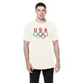 thumbnail image 4 of Men's-New Era  Cream Team USA 5 Rings Chrome T-Shirt, 4 of 5