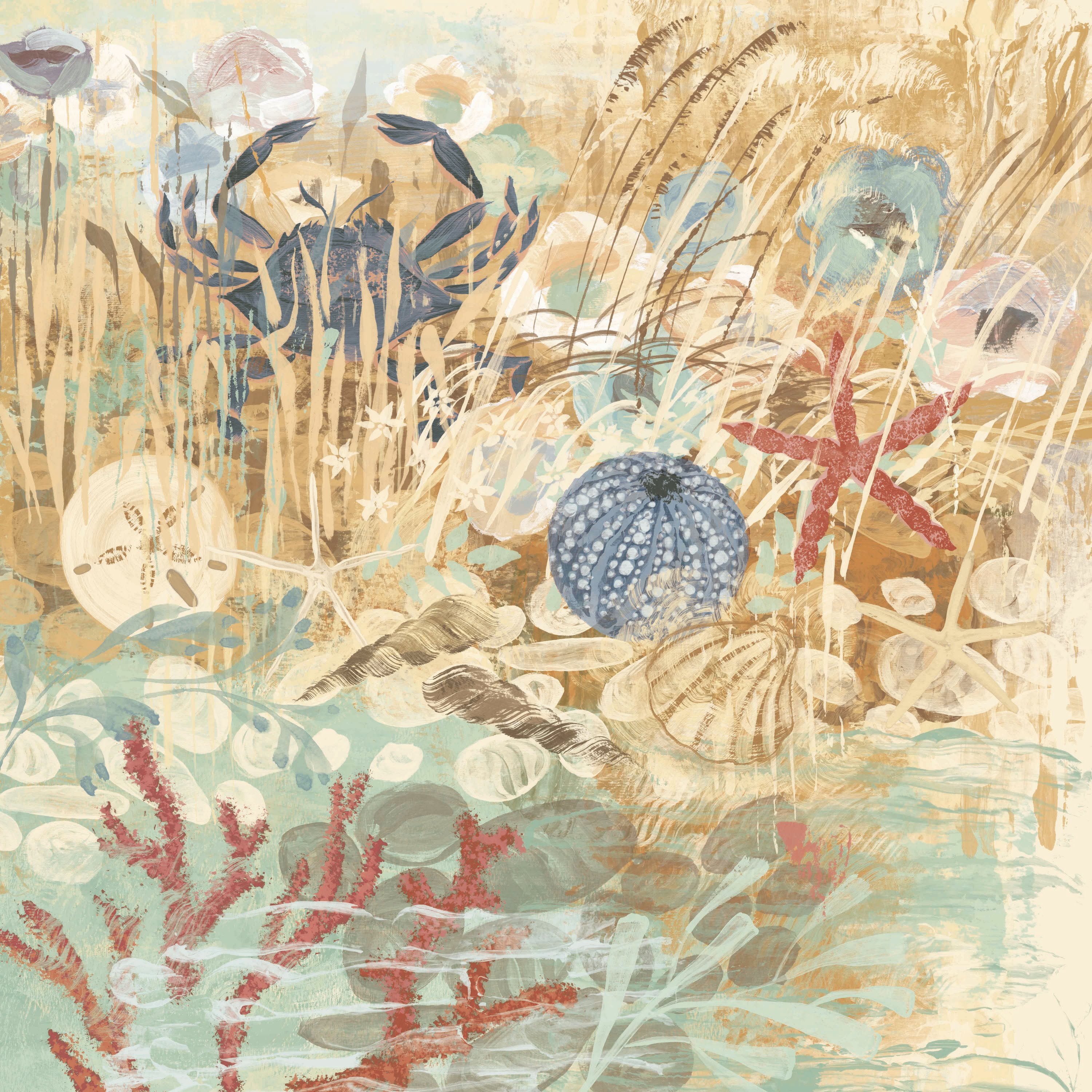 Marmont Hill "Floral Frenzy Coastal II" Painting Print on Canvas