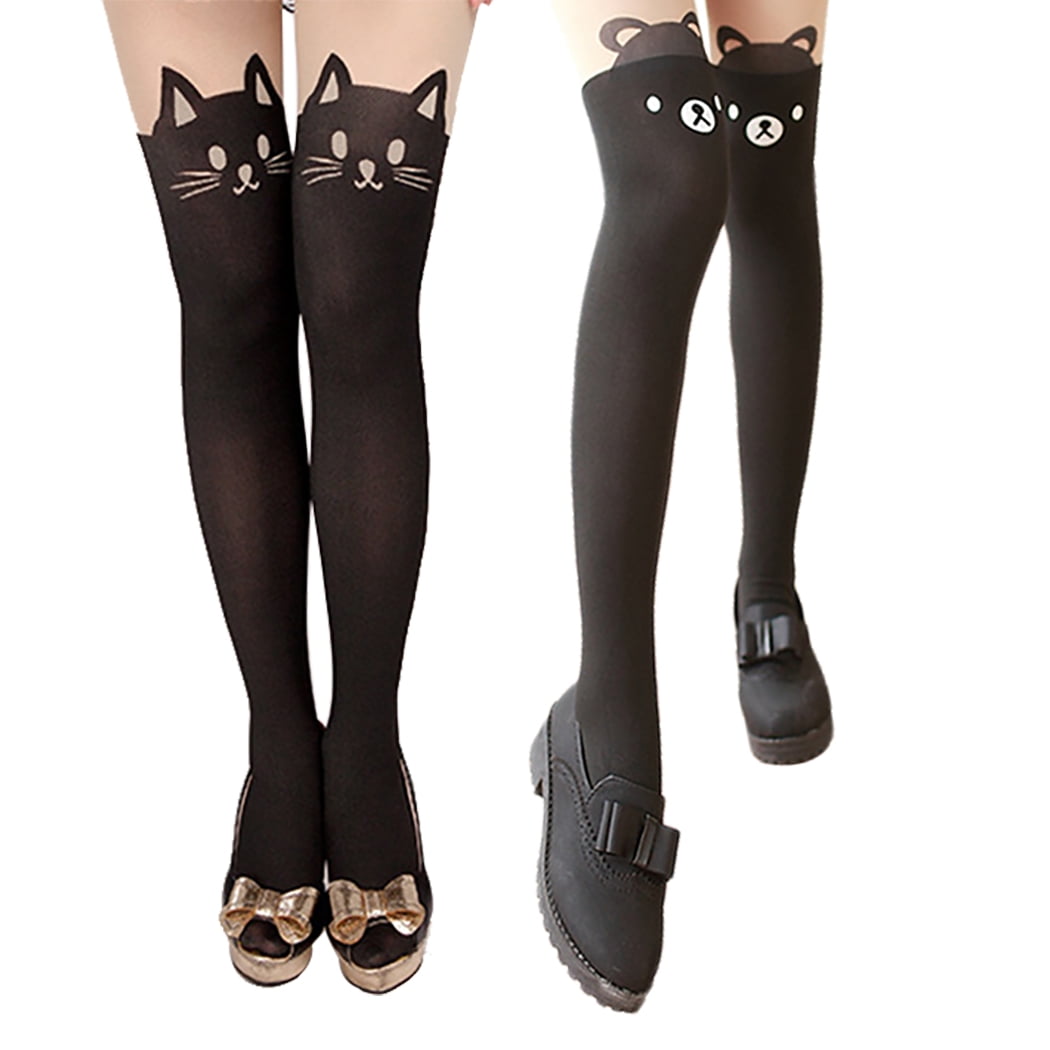 Girls cat tights deals