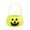 A001- Fluorescent Yellow, variant on Halloween Candy Bag, Teal Non Woven Jack O Lantern Design, 1 Pack Portable Lightweight Carry Tote, Trick or Treat Party Favors Storage for Kids Halloween Gift Goodies Collection