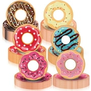 120 Pcs Donut Plates 7'' Disposable Dessert Plates Colorful Cute Serving Tray Snack Platter for Birthday Sweet Treats Cupcake Tea Party Supplies Decoration
