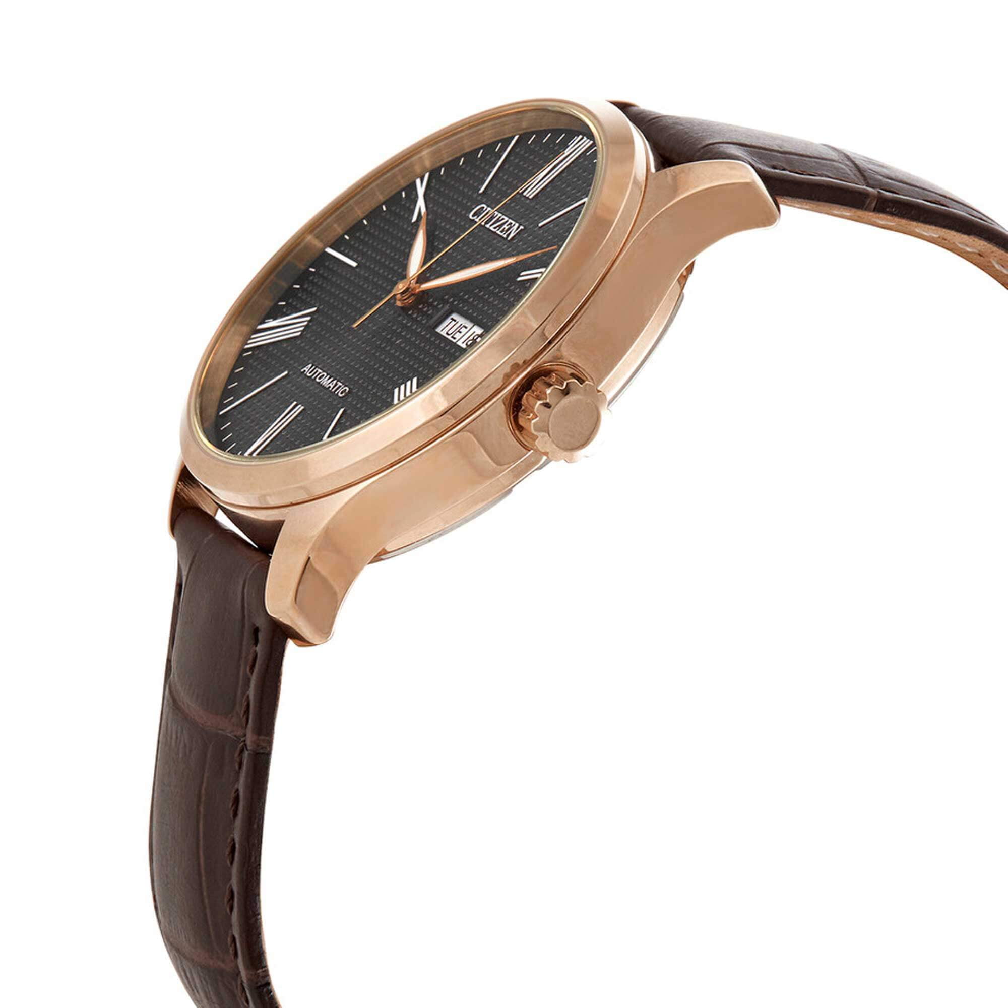 Citizen Men's NH8353-00H Gold Leather Automatic Dress Watch