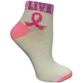 thumbnail image 4 of Pink Ribbon Breast Cancer Awareness Ankle/Crew Socks for Women, 4 of 5