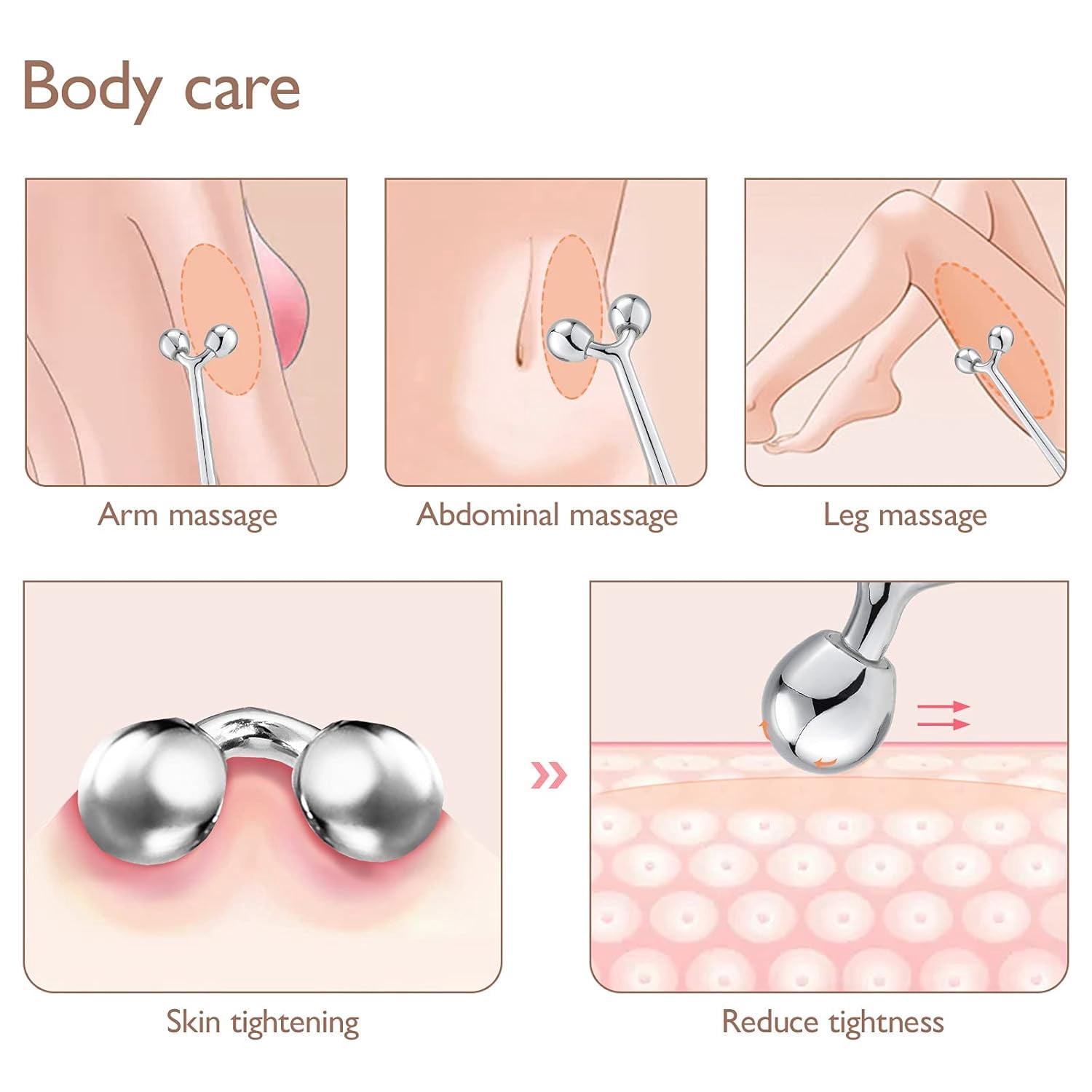 Facial Roller Massager, 3D Metal face Massage GuaSha Tool for Eye Reduce Puffiness, Face Lift, Anti-Aging, Skin Tightening