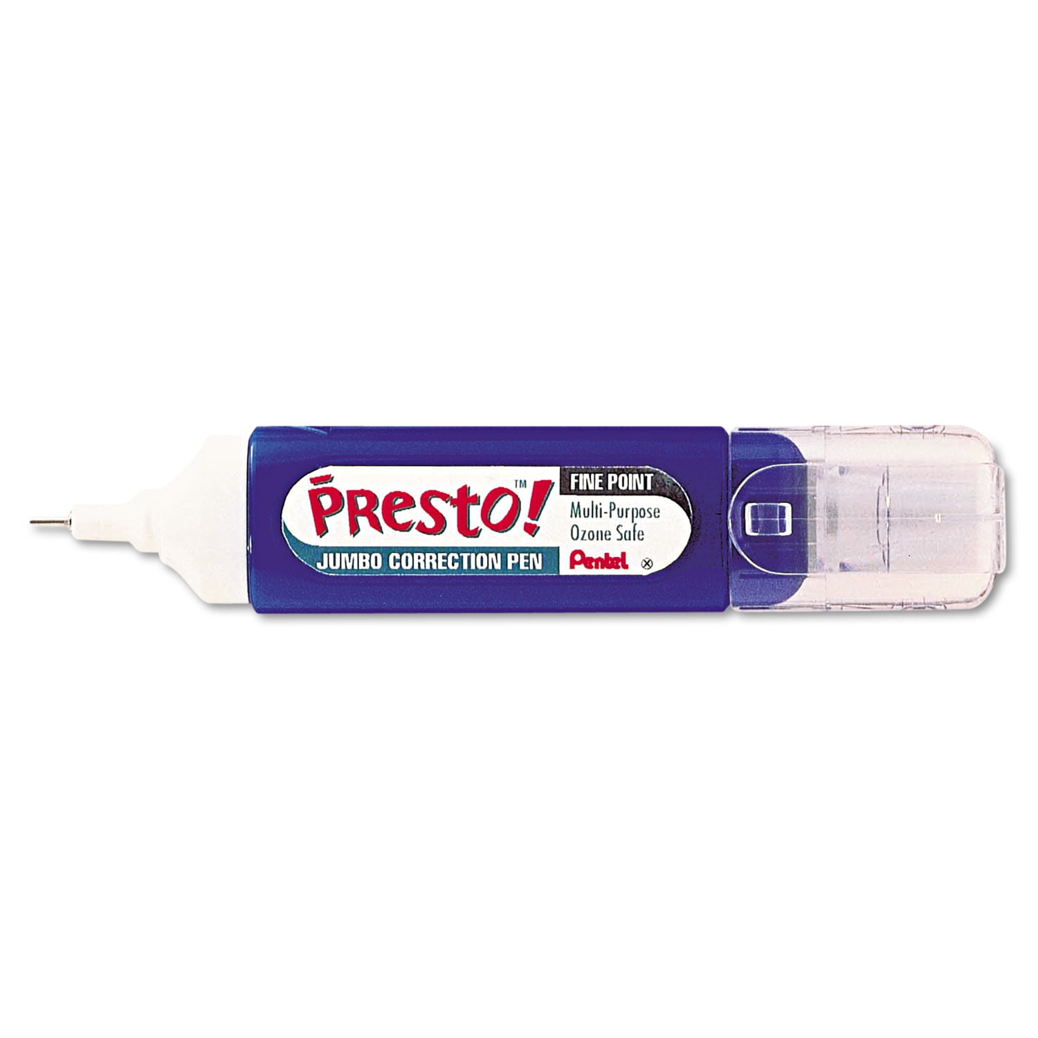 ZL31-W Pentel Presto White Ink Needle Point Pack of 12 Jumbo Correction Pen 