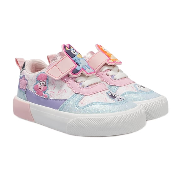 Bluey and Bingo Toddler Girls Glitter Court Sneaker