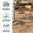thumbnail image 4 of Flash Furniture 31.5'' Square Aluminum Indoor-Outdoor Table Set with 2 Beige Rattan Chairs, 4 of 13