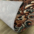 thumbnail image 4 of Ambesonne Boho Esoteric Place Mats Set of 4, Hidden Woodland Skull, Standard Size, Cream Paprika Cadet Blue, 4 of 5