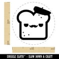 thumbnail image 2 of Cute and Kawaii French Toast Bread Self-Inking Rubber Stamp Ink Stamper - Lime Green Ink - Medium 1 Inch, 2 of 7