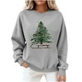 thumbnail image 7 of Womens Crew Neck Pullover Sweater Blouses ，Womens Xmas Graphic Sweatshirt Tops Christmas Tree Print Sweatshirt Fall Casual Trendy Sweatshirt Hooded Pullover Tops, 7 of 7
