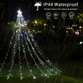 thumbnail image 5 of Kizocay Outdoor Christmas Decoration Lights, 8 Modes, 350 LED Star Tree Topper String Lights, Waterfall Fairy Christmas Tree Lights Holiday Lighting Decorations for Yard Lawn Window Wedding Party, 5 of 7