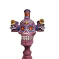 thumbnail image 3 of Ashland Dia De Los Muertos Halloween Candle Holder Purple 11 in, 3 of 6