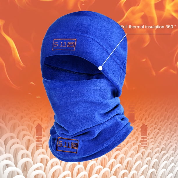 Escalada Winter Fleece Balaclava Hood Mascarilla Deportes Ciclismo Ski Hat Bufanda (Royal Blue)