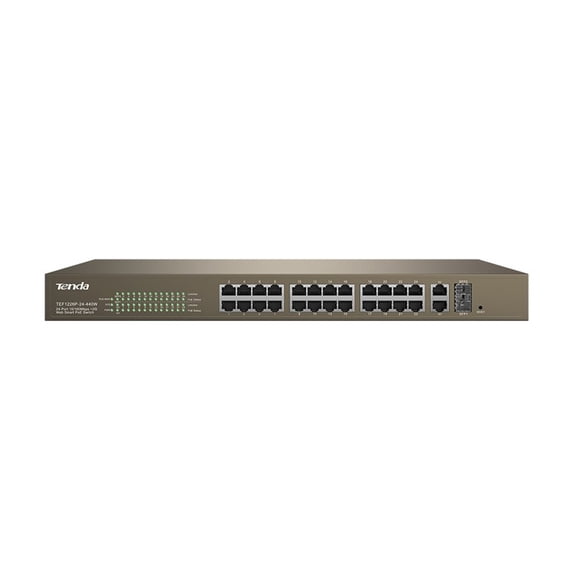 ACCL 24-Port 10/100Mbps + 2 Gigabit Web Smart PoE Switch (TEF1226P-24-440W), 1 Pack