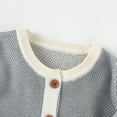 thumbnail image 4 of Baby Romper 100%Cotton Knitted Newborn Boy Girl Jumpsuit Outfit Long Sleeve Autumn Infant Clothing Hat 2PC Playsuit 0-18M Onesie, 4 of 6