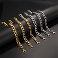 thumbnail image 3 of My Shape Fashion Cuban Chain Men Bracelet Stainless Steel 3/5/7/9mm Width Chain Bracelets Figaro Chain Boy Wrist Jewelry Couple, 3 of 5