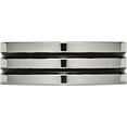 thumbnail image 3 of Titanium Polished Black Enamel Grooved 8mm Flat Band (Size 9) Made In China tb152-9, 3 of 5