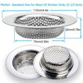 thumbnail image 3 of Wosthever Colador de fregadero Suministros de cocina Más de 500 agujeros Fregaderos Cesta Diseño más pesado Colector de residuos Estante de Accesorios de baño, 3 of 6