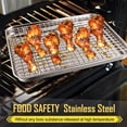 thumbnail image 3 of 12.5 Inch Baking Pan with Rack Set, Joyfair Quarter Stainless Steel Toaster Oven Tray with Cooling, 3 of 7