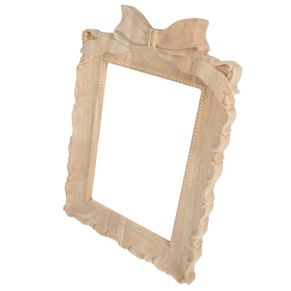OUNONA Khaki Vintage 10x8 Inch Picture Frame for Wall with Elegant Carved Wood Design and Photo