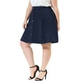 thumbnail image 4 of Agnes Orinda Women's Plus Size Skirt Casual a Line Elastic Waist Flare Skirts, 4 of 6