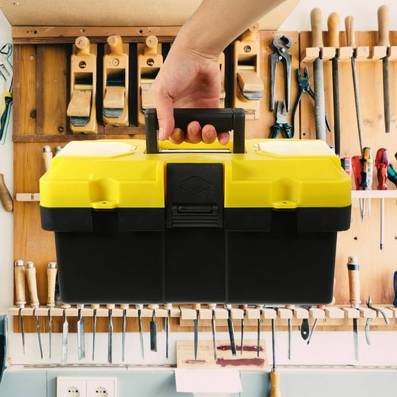 OULII Heavy Duty Plastic Tool Case Large Capacity Tool Box for Storage Use