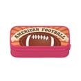 thumbnail image 2 of TEQUAN Large Capacity Pencil Case, American Football Sunbursts Pattern Pencil Pouch 2 Compartments Pencil Bag (Pink), 2 of 7