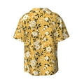 thumbnail image 4 of Goofa Daisies Flowers Printed Men's Casual Short-sleeved Shirt,Lightweight Breathable Button-down,Summer Casual men's top,Versatile Fashion shirt-, 4 of 7
