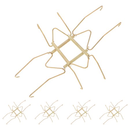 Zehuanyu 10pcs W-Shaped Decorative Hooks Invisible Spring Hooks For Hanging Heavy Duty Items Plants And Tools On Walls And Ceilings