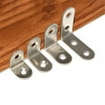 thumbnail image 5 of SagaSave 1/3/5pcs Angle Bracket Hardware Tools Stainless Steel Shelf Support Corner Brace Angle Bracket Silver 40mm×40mm, 5 of 6