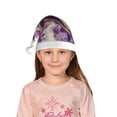 thumbnail image 5 of Balery Purple Gold Marble Swirls Pattern Santa Hat Christmas Hat Funny Christmas Hat Christmas Knitted Beanie Hat For Kids, 5 of 6