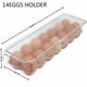 thumbnail image 3 of Caja para guardar 14 huevos | Recipiente de plástico de gran capacidad con tapa transparente | Organizador para refrigerador antideslizante y resistente a las grietas | Almacenamiento hermético de, 3 of 9