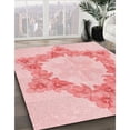 thumbnail image 3 of Ahgly Company Machine Washable Indoor Rectangle Transitional Light Red Pink Area Rugs, 8' x 12', 3 of 7