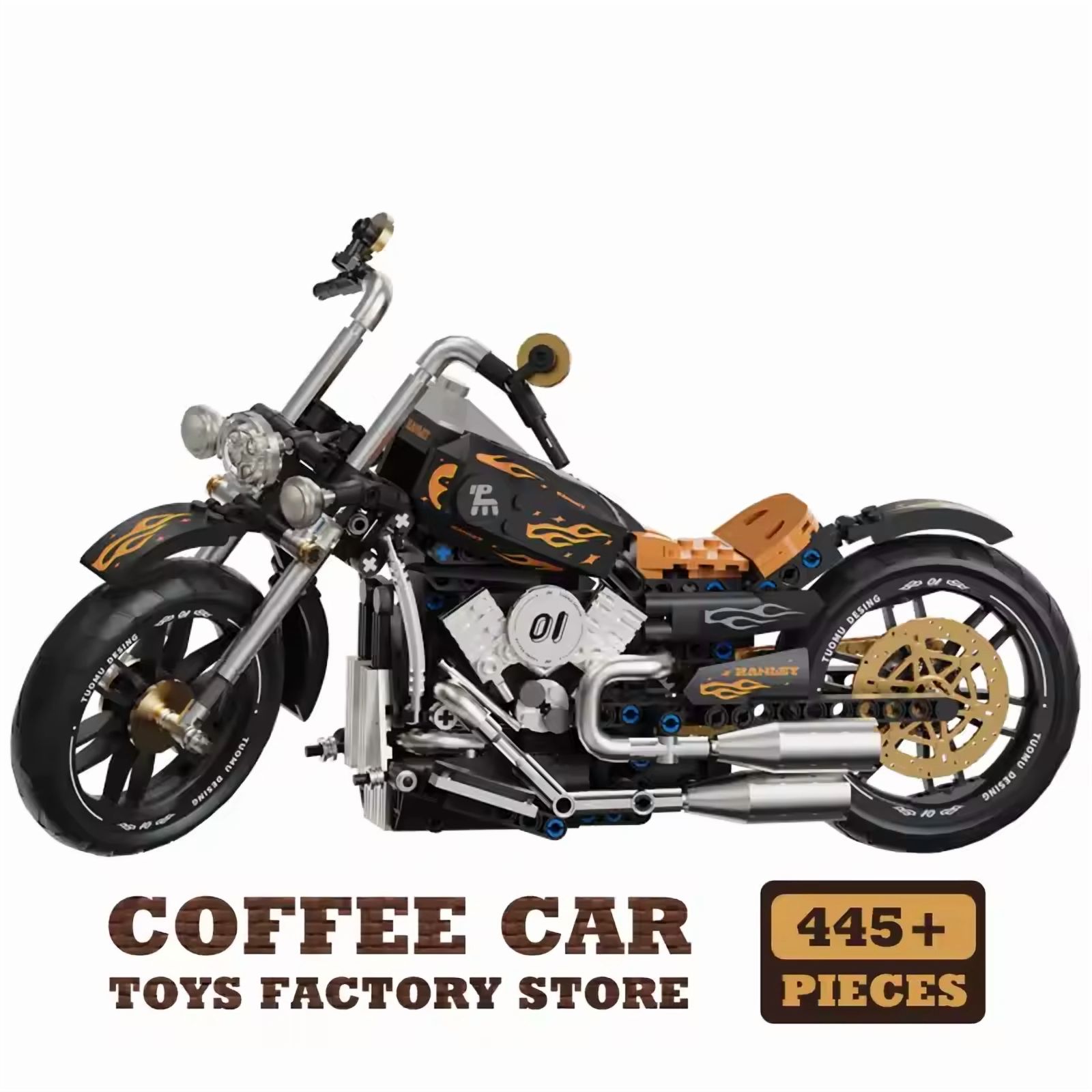 GZBrick Motorcycle Building Sets 445PCS for Harley Davidson