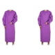 thumbnail image 1 of Ounissouiy Delantal para hornear en casa para hombres y mujeres, babero de cocina con bolsillos Púrpura 2piezas, 1 of 6