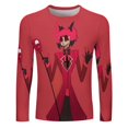 thumbnail image 2 of Hazbin Hotel Alastor Men's Long Sleeve T Shirt 3D Printed Fashion Tee Shirts Top Soft Comfortable Daily Shirt, 2 of 6