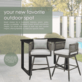 thumbnail image 3 of Alegria Outdoor Patio Swivel Counter Stool in Aluminum, 3 of 12