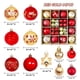 thumbnail image 4 of Bolas de árbol de Navidad, 44 piezas, 6 cm, bolas de Navidad grandes, bolas multicolores, adornos para árbol de Navidad, juego para fiesta en casa, 4 of 5