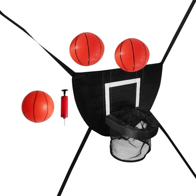 Mini aro de baloncesto para trampolín, soporte de baloncesto para mojar con conexión con tres bolas