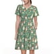 thumbnail image 1 of Easygdp Mushrooms Gnome para Vestido Transpirable de Mujer, Vestido Suelto de Manga Corta con Pliegues y Bolsillos para el Verano, 1 of 6