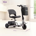 thumbnail image 5 of Ultra-Lightweight Foldable Mobility Scooters for Seniors & Adults,All Terrain Mobility Scooter with 300lbs,Sunderwell Electric Wheelchair Strong Device for Travel,2 Batteries,Variable Speed(Gunmetal), 5 of 9