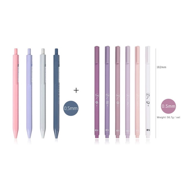 JIANWU 6 unids/set creativo lindo morandi Simple pequeño bolígrafo de gel fresco kawaii tapa de secado rápido pluma neutral suministros para diario papelería Tan Jianjun unisex