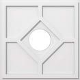 thumbnail image 2 of Ekena Millwork CMP22EY-06000 22 in. OD x 6 in. ID Square Embry Architectural Grade PVC Contemporary Ceiling Medallion, 2 of 4
