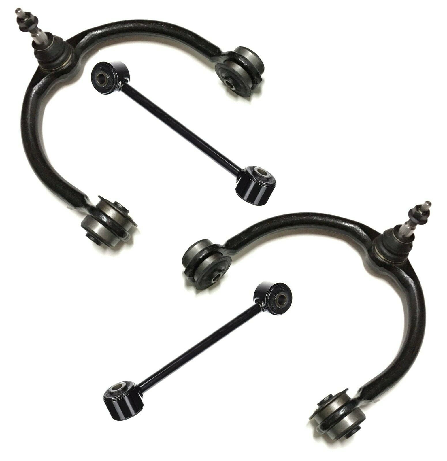 4 Pc Suspension Kit Sway Bars + Upper Control Arms with Ball Joints