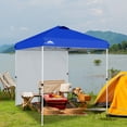 thumbnail image 2 of EAGLE PEAK 6.6 x 6.6 ft Easy Set Up Straight Leg Pop Up Outdoor Canopy with One Removable Wall,Blue, 2 of 10